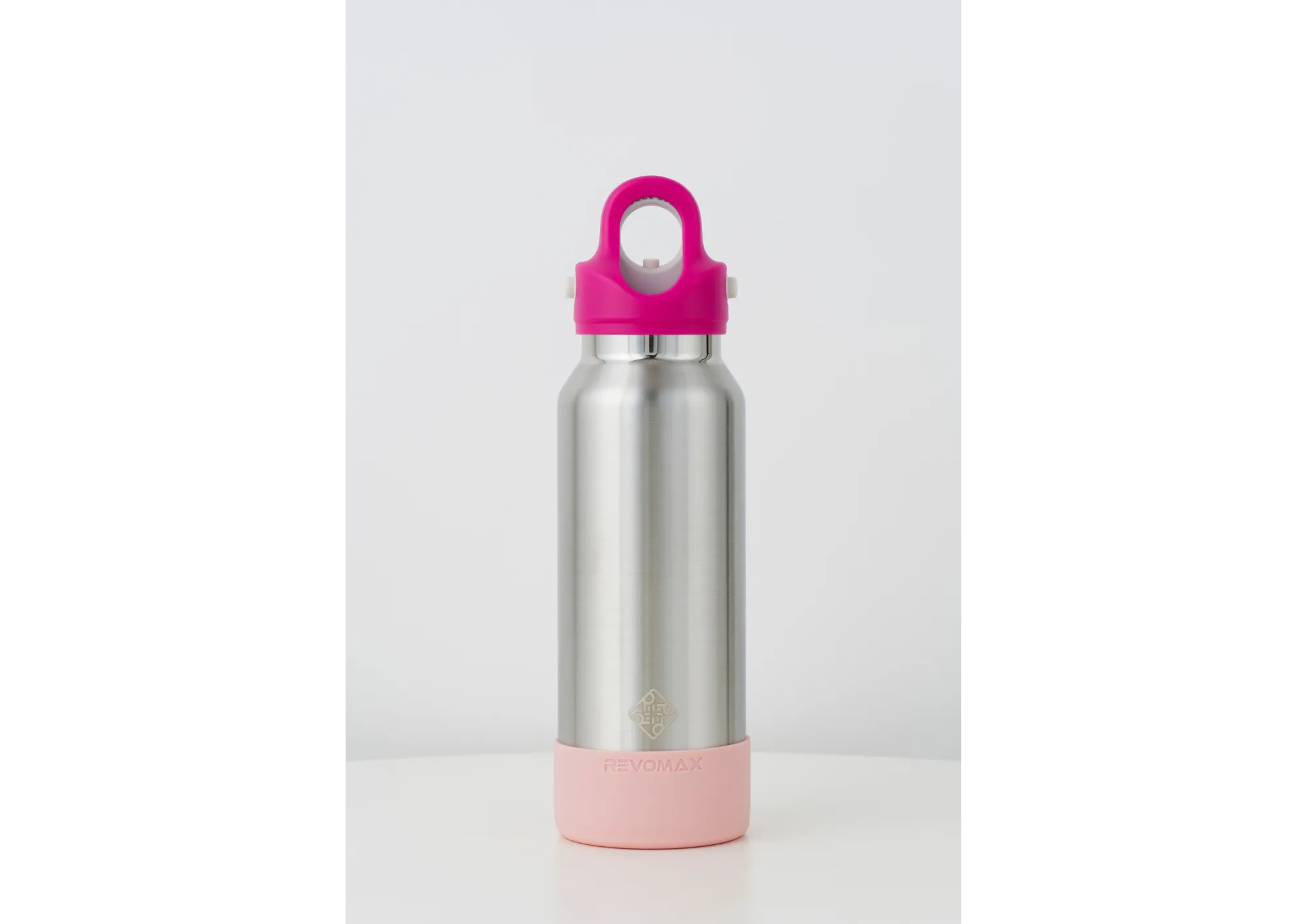 REVOMAX・ワンプッシュ開閉可能で炭酸対応・ホット・アイス可で万能な水筒。BYYOUカスタマイズ12ozslim(355ml)キャップとボトルとカバーお好きなカラーでオリジナルボトルができます。