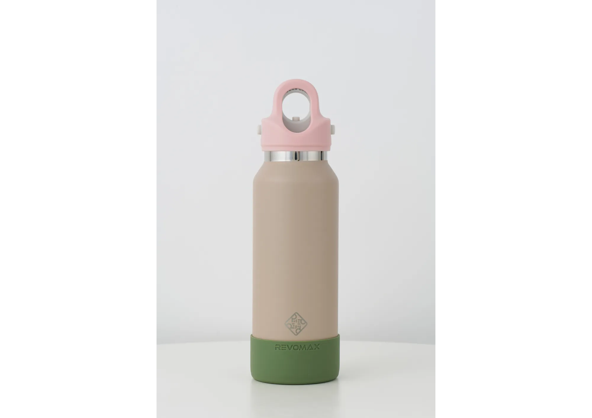 REVOMAX・ワンプッシュ開閉可能で炭酸対応・ホット・アイス可で万能な水筒。BYYOUカスタマイズ12ozslim(355ml)キャップとボトルとカバーお好きなカラーでオリジナルボトルができます。