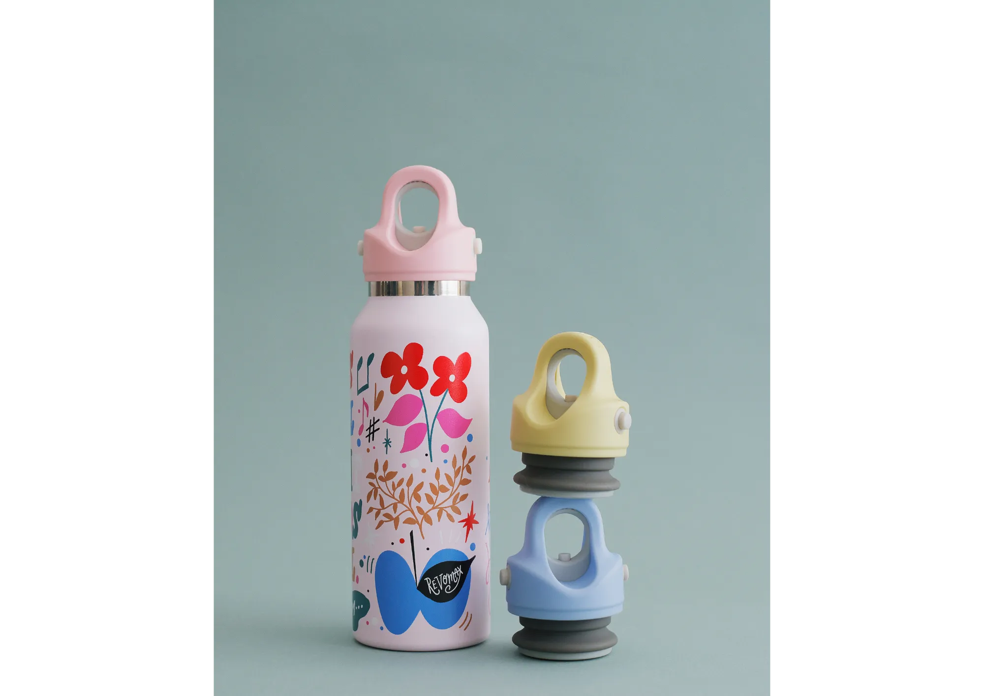 SHOGO SEKINE氏とコラボレーション水筒発売。REVOMAXのために描き下ろしてくださったデザインをあしらった限定コラボ水筒。全5色展開。春の新色ペールカラーも仲間入り!